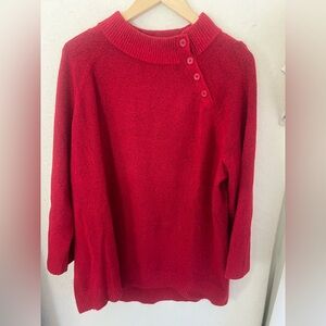 Talbots Red Cowl Neck Sweater